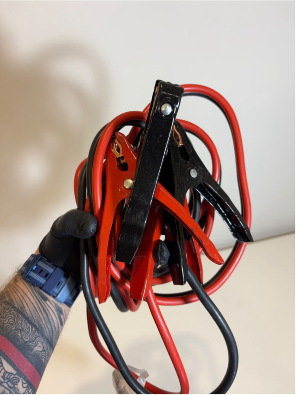 Heavy Duty Jumper Cables Battery Booster Cables Red Black Large Clamps #F